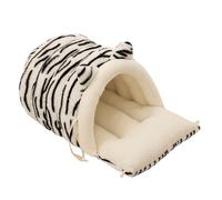 Dickly Cat House Sleeping Bag with Hood, Comfortable And Soft Hideaway for Sofa, Floor Or As Pet Supplies for Small Pets, Cow stripes