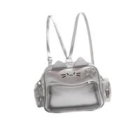 Dickly Cat Ita Bag Pin Display Backpack for Anime Dolls Display Girls Party Supplies, Silver