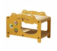 Dickly Cat Scratching Board Two Tier Cat Scratcher Bed Resting Lounge With Hanging Bell Balls And Stable Board For Daily Use Suitable for living rooms bedrooms modern homes