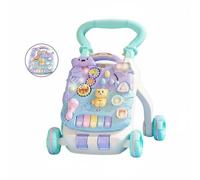 Dickly Children Activity Activity Table Stand Toy with Lights Music and Activity Panel for Time and Walking Suitable for First Steps Indoor Play Parent supervised use, Blue Deluxe Piano