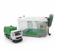 Dickly Children Alloy Vehicle Car Wash Toy Garage Set With Handheld Controller Mist Sound Actions Alloy Material Suitable for Preschool Pretend Play Home, Sanitation Car Wash With Dump Truck