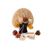 Dickly Children Beading Game Wooden Lacing Toy Bead Threading Board Tree Shape Activity Set Cord Loop Practice with Assorted Pieces Beech Wood Construction Suitable for Kindergarten Home
