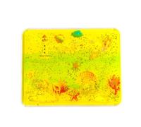 Dickly Children Sensory Pad Mat Infant Activity Mat PVC Liquid Cushion Visuals For Touch And Press Interaction Suitable for early learning sensory exploration home play daycare, Bright Yellow