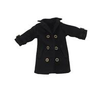 Dickly Clothing for 1:12 Scale Action Figures, Trench Coat, Doll Clothes, Miniature Clothes for 6-inch Female Dolls, Black