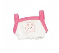 Dickly Clothing Soft Doll Outfit Romper Costume Accessory Cloth Material Pull On Design Fits 10cm Dolls suitable for birthday gifting hobby collecting display styling , S43 Pink Rabbit