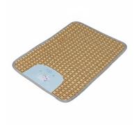 Dickly Cooling Floor Pad Pet Cooling Mat Rattan Pet Bed Cushion With Supportive Sponge Core Creates A Chilled Resting Non Slip Design Suitable for Dogs Cats Apartment Home, Blue, M 50 60CM