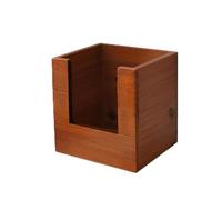 Dickly Cosmetic Organizer Wooden Storage Box Desk Organizer Makeup Holder Vanity with Open Top and Front Cutout for Easy Sorting Suitable for Counter Bedroom Dresser Home, Small Mask Box