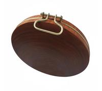 Dickly Cutting Board Ironwood Board Wood Slicing Board Thick Wood Board Reliable U-Handle Versatile Function Suitable for Restaurant Kitchen Home Cooking, 42x5cm, Steel-Ring