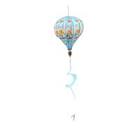 Dickly Decorative Rotating Windmill Outdoor Ornament Made of Sturdy Polyester And PP Suitable for Gardening, Light Blue Floral