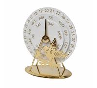 Dickly Desktop Calendar Rotating Desk Calendar Table Calendar Calendar Manual Everlasting Wood And Metal Decor With Day Indicators Suitable for office desk, Single Bird