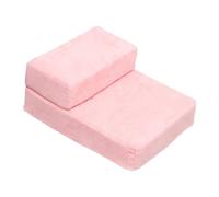 Dickly Dog Stair Ramp for High Bed And Couch, Soft with Washable Cover, Pet Climbing Steps for Small Pets, Senior Dogs, Pink