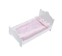 Dickly Doll Bed Princess Made of, White, with Mini Blanket, Easy to Install, Length 52.5 Cm