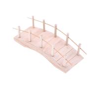 Dickly Dollhouse Wooden Bridge Arched Bridge Figure Miniatures Fairy Garden Crafts, Wood