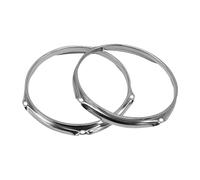 Dickly Drum Hoop Set of 2, Metal Accessories for Percussion Instruments, 14 inches 6 holes