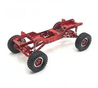 Dickly Electric Car Chassis RC Crawler Frame Chassis Axle Gearbox Driveshaft Reinforced Metal Frame For Durability Suitable for building custom upgrades hobby projects rock crawling, Red