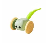 Dickly Electric Cat Toy Car Automatic Rolling Cat Toy With Self Moving Motion Interactive Toy Rechargeable Silicone Build Suitable for Indoor Exercise Home Play Gift Giving, Grass Green