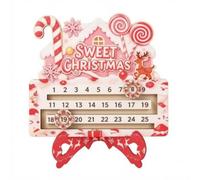 Dickly Festive Calendar Wooden Advent Calendar Seasonal Day Display Table Decoration With Movable Tag And Stable Footing Suitable for mantle study sideboard, style to 3
