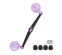 Dickly Fishing Reel Handle Crank Arm Knob Replacement Aluminum Alloy Body And Acrylic Knobs For Balanced Feel And Consistent Casting Suitable for DIY Setup, Purple, 130mm