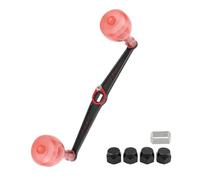 Dickly Fishing Reel Handle Crank Arm Knob Replacement Aluminum Alloy Body And Acrylic Knobs For Balanced Feel And Consistent Casting Suitable for DIY Setup, Red, 130mm