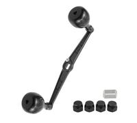 Dickly Fishing Reel Handle Crank Arm Knob Replacement Aluminum Alloy Body And Acrylic Knobs For Balanced Feel And Consistent Casting Suitable for DIY Setup, Black, 130mm