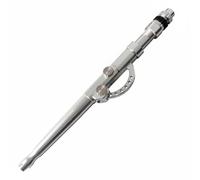 Dickly Fishing Rod Handle Butt Adapter Extension With Adjustable Orientation And Anti Rotation Cross Slot Aluminum Frame Foldable For Quick Setup Suitable For Kayak Shore Pier, Silver