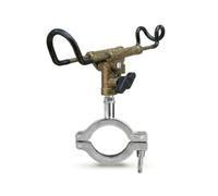 Dickly Fishing Rod Holder Boat Mount Rod Rack Clamp Bracket With Adjustable Arm And Tightening Knobs In Stainless Steel And Iron For Rails Suitable for , 60mm Tube , style to 2