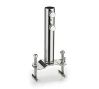Dickly Fishing Umbrella Holder Clamp Mount Shade Support Bracket Stand with Cylindrical Tube and Side Locking Knobs in Stainless Steel Suitable for Board, Third Generation Sleeve Type