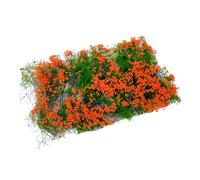 Dickly Flower Cluster Grass Tuft,Artificial,Flower Vegetation Group,for Miniature Bases,Layout Architecture Building Model, orange