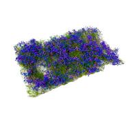 Dickly Flower Cluster Grass Tuft,Artificial,Flower Vegetation Group,for Miniature Bases,Layout Architecture Building Model, Blue Purple