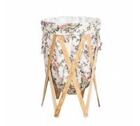 Dickly Folding Laundry Basket Hamper Bin Organizer With Wooden Frame Cloth Storage Container With Frame For Easy Storage And Carrying Suitable for small homes laundry rooms, Beige Original Fra A