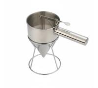 Dickly Funnel Stainless Steel Batter Dispenser Funnel With Spout And Trigger For Portion Regulated Recipes And Neat Worktops Suitable for takoyaki pastry making bakery use home cooking