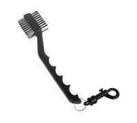 Dickly Golf Club Brush, Cleaning Tool, Comfortable Handle, Putting Equipment, Attaches to The Bag, Gift for Golfers, Double-sided, Black White