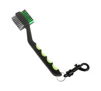 Dickly Golf Club Brush, Cleaning Tool, Comfortable Handle, Putting Equipment, Attaches to The Bag, Gift for Golfers, Double-sided, Black Green