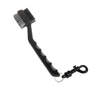 Dickly Golf Club Brush, Cleaning Tool, Comfortable Handle, Putting Equipment, Attaches to The Bag, Gift for Golfers, Double-sided, Black Gray