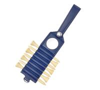 Dickly Golf Tee Holder Organizer Outdoor Sport PU Bag Storage Bag for Hitting Practice Training Putting Green Golfer, blue
