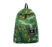 Dickly Graffiti Backpack Bookbag Knapsack Schoolbag for Boys Girls Women Men College, Green