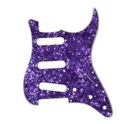 Dickly Guitar Pickguard Plate with Eleven Holes, Replacement Part for Electric Guitars, Easy Installation, Smooth Surface, Made of PVC PP for Musi, purple, front