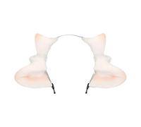 Dickly Headband with Lamb Ears, Headdress for Stage Performances And Masked Balls, Orange Pink White