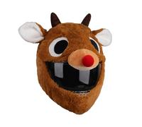 Dickly Helmet Cover Helmet Protective Cover Reindeer Shaped Protective Soft Eye Catching Style Motorbike Increase Riding Fun Cartoon