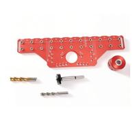 Dickly Hinge Cabinet Hole Punch Cabinet Door Hinge Boring Template Guide with Metal Bushings and Engraved Ruler Aluminum Alloy for Clean Accurate Placement Suitable for Cabinet Shops installs