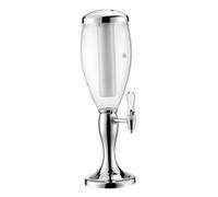 Dickly Illuminated Beer Dispenser Beverage Structure with Transparent Reservoir Compact Single Press Drink Dispenser for Home Parties, Silver, 1.5L