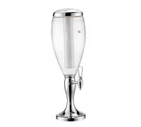 Dickly Illuminated Beer Dispenser Beverage Structure with Transparent Reservoir Compact Single Press Drink Dispenser for Home Parties, Silver, 3L