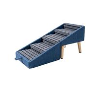 Dickly Indoor Step Ramp Pet Stairs Steps Ladder With Gentle Climb And Upholstered Cover Wood Elevated Legs For Stable Footing suitable for couch access condo living small breeds