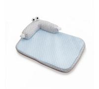 Dickly Industrial Bed Pet Cooling Mat Dog Bed Cat Mat With Bolster Pillow Washable Quilted Surface Cooling Fiber Suitable for living rooms bedrooms crates, Blue Big Eye Monster, L 65 50cm