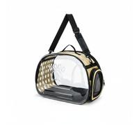 Dickly Industrial Carrier Pet Carrier Travel Bag Cat Tote Crate With Oxford Mesh Ventilation Foldable Design Cushion Sides suitable for car rides visits outdoor trips, Apricot L