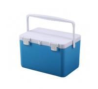 Dickly Insulated Storage Container Box Chest With Hard Shell Hinged Lid Gasket Seal Locking Latch PP Liner And Foam Carry Handle 8 Ice Packs suitable for, Blue, 22L