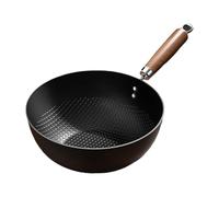 Dickly Iron Wok, Easy to Clean, Small Wok, Induction, Electric, Gas Cookware for Stir-Frying and Stewing, 28cm