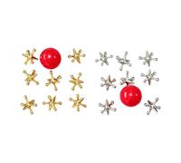 Dickly Jacks Game Set Table Games Old School Board Games for Kids for Fillers, 18Pcs Gold Silver