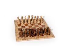 Dickly Jade Chess Board Artistic Marble Chess Ornament Square Chessboard Sculpture With Permanently Set Pieces Suitable for living room study office desk, Chessboard Ornament A G207
