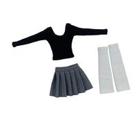 Dickly Long Sleeve 1:6 Scale Women Tube Top Top Sleeves Set for 12'' Action Figure Body , black
